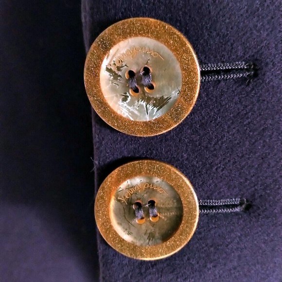 Salvatore Ferragamo Royal Plum Principessa Peacoat Swing Coat - Picture 4 of 14